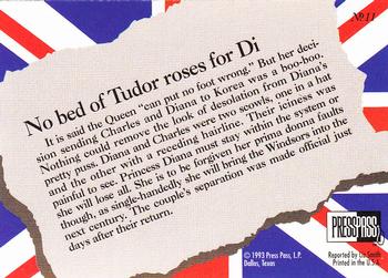 1993 Press Pass The Royal Family #11 No bed of Tudor roses for Di Back