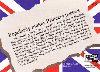 1993 Press Pass The Royal Family #21 Popularity makes Princess perfect Back