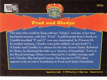 1993 Press Pass The Royal Family #56 Fred and Gladys Back