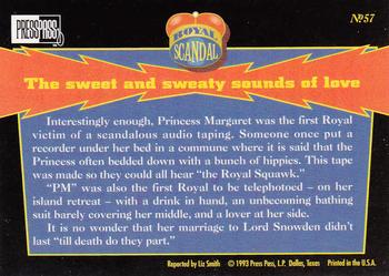 1993 Press Pass The Royal Family #57 The sweet and sweaty sounds of love Back