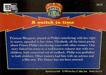 1993 Press Pass The Royal Family #59 A snitch in time Back