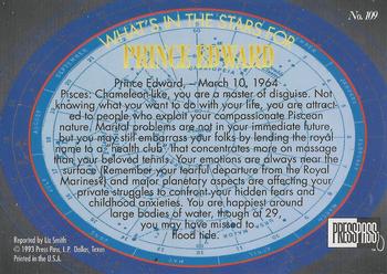 1993 Press Pass The Royal Family - Silver Foil Enhanced #109 Prince Edward Back