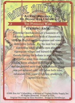 1995 Bon Air Native Americans: An Epic Struggle of Blood and Courage (Hobby Version) #3 Striking Back! Back
