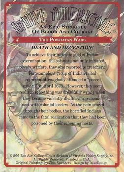 1995 Bon Air Native Americans: An Epic Struggle of Blood and Courage (Hobby Version) #4 Death & Deception! Back