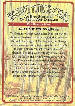 1995 Bon Air Native Americans: An Epic Struggle of Blood and Courage (Hobby Version) #14 Wrath of the Iroquois! Back