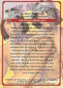1995 Bon Air Native Americans: An Epic Struggle of Blood and Courage (Hobby Version) #17 Secret Message! Back