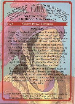 1995 Bon Air Native Americans: An Epic Struggle of Blood and Courage (Hobby Version) #21 Pontiac Back