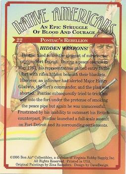 1995 Bon Air Native Americans: An Epic Struggle of Blood and Courage (Hobby Version) #22 Hidden Weapons! Back