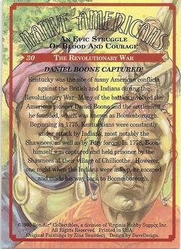 1995 Bon Air Native Americans: An Epic Struggle of Blood and Courage (Hobby Version) #30 Daniel Boone Captured! Back