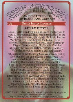 1995 Bon Air Native Americans: An Epic Struggle of Blood and Courage (Hobby Version) #31 Little Turtle Back