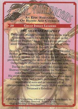 1995 Bon Air Native Americans: An Epic Struggle of Blood and Courage (Hobby Version) #38 The Shawnee Prophet Back
