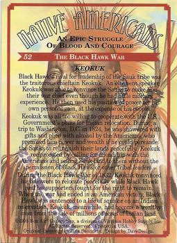 1995 Bon Air Native Americans: An Epic Struggle of Blood and Courage (Hobby Version) #52 Keokuk Back