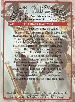 1995 Bon Air Native Americans: An Epic Struggle of Blood and Courage (Hobby Version) #56 Struggle in the Swamp! Back