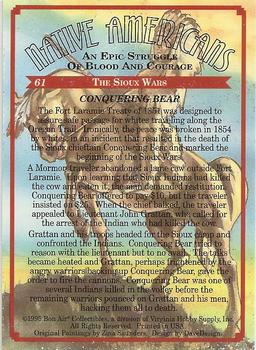 1995 Bon Air Native Americans: An Epic Struggle of Blood and Courage (Hobby Version) #61 Conquering Bear Back