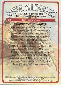 1995 Bon Air Native Americans: An Epic Struggle of Blood and Courage (Hobby Version) #64 Storming Fort Ridgely! Back