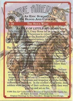 1995 Bon Air Native Americans: An Epic Struggle of Blood and Courage (Hobby Version) #70 Battle of Little Big Horn Back