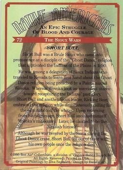 1995 Bon Air Native Americans: An Epic Struggle of Blood and Courage (Hobby Version) #72 Short Bull Back