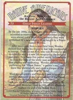 1995 Bon Air Native Americans: An Epic Struggle of Blood and Courage (Hobby Version) #73 Wovoka Back