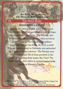 1995 Bon Air Native Americans: An Epic Struggle of Blood and Courage (Hobby Version) #75 Massacre Canyon Back