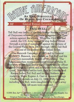 1995 Bon Air Native Americans: An Epic Struggle of Blood and Courage (Hobby Version) #82 Tall Bull Back