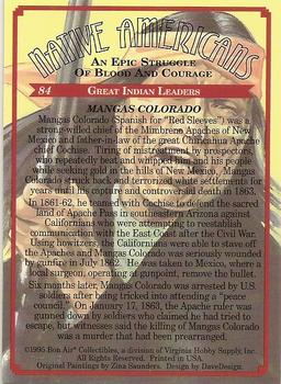 1995 Bon Air Native Americans: An Epic Struggle of Blood and Courage (Hobby Version) #84 Mangas Colorado Back