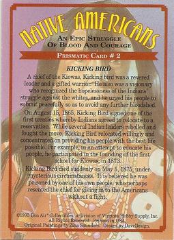 1995 Bon Air Native Americans: An Epic Struggle of Blood and Courage (Hobby Version) - Prismatics #2 Kicking Bird Back