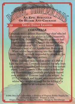 1995 Bon Air Native Americans: An Epic Struggle of Blood and Courage (Hobby Version) - Non UV-coated #39 Cornstalk Back