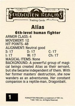 1991 TSR Advanced Dungeons & Dragons - Silver #1 Alias Back