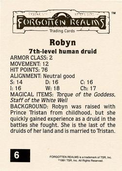 1991 TSR Advanced Dungeons & Dragons - Silver #6 Robyn Back