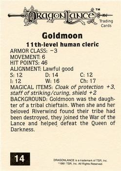 1991 TSR Advanced Dungeons & Dragons - Silver #14 Goldmoon Back