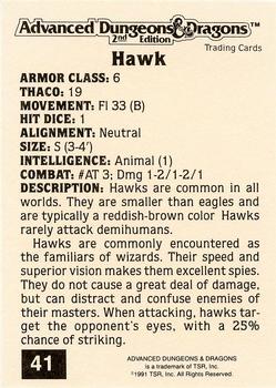 1991 TSR Advanced Dungeons & Dragons - Silver #41 Hawk Back