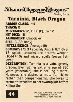 1991 TSR Advanced Dungeons & Dragons - Silver #44 Tarninia, Black Dragon Back
