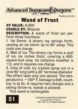 1991 TSR Advanced Dungeons & Dragons - Silver #51 Wand of Frost Back