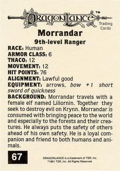 1991 TSR Advanced Dungeons & Dragons - Silver #67 Morrandar Back