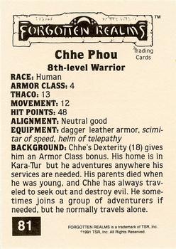 1991 TSR Advanced Dungeons & Dragons - Silver #81 Chhe Phou Back