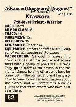 1991 TSR Advanced Dungeons & Dragons - Silver #82 Krazzora Back