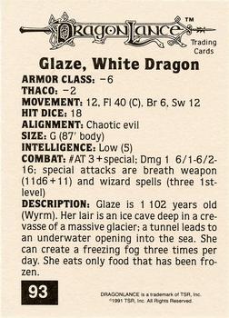 1991 TSR Advanced Dungeons & Dragons - Silver #93 Glaze, White Dragon Back