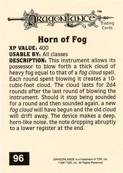 1991 TSR Advanced Dungeons & Dragons - Silver #96 Horn of Fog Back