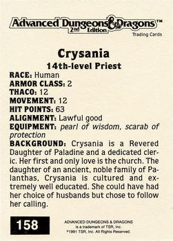 1991 TSR Advanced Dungeons & Dragons - Silver #158 Crysania Back