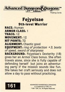 1991 TSR Advanced Dungeons & Dragons - Silver #161 Fejyelsae Back