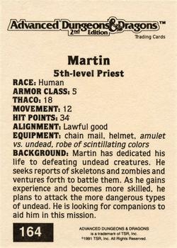 1991 TSR Advanced Dungeons & Dragons - Silver #164 Martin Back
