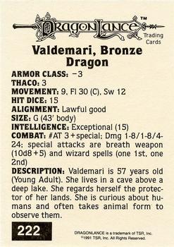 1991 TSR Advanced Dungeons & Dragons - Silver #222 Valdemari, Bronze Dragon Back