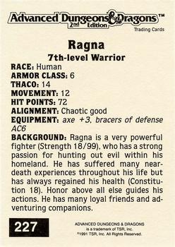 1991 TSR Advanced Dungeons & Dragons - Silver #227 Ragna Back