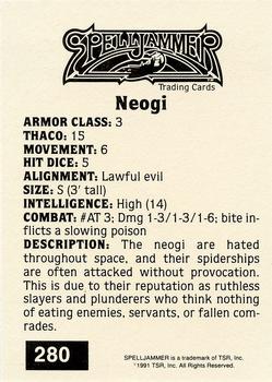 1991 TSR Advanced Dungeons & Dragons - Silver #280 Neogi Back