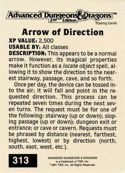1991 TSR Advanced Dungeons & Dragons - Silver #313 Arrow of Direction Back