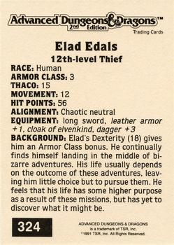 1991 TSR Advanced Dungeons & Dragons - Silver #324 Elad Edals Back