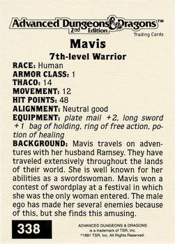 1991 TSR Advanced Dungeons & Dragons - Silver #338 Mavis Back