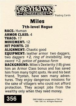 1991 TSR Advanced Dungeons & Dragons - Silver #356 Miles Back