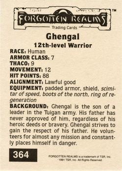 1991 TSR Advanced Dungeons & Dragons - Silver #364 Ghengal Back