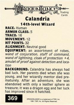 1991 TSR Advanced Dungeons & Dragons - Silver #369 Calandria Back